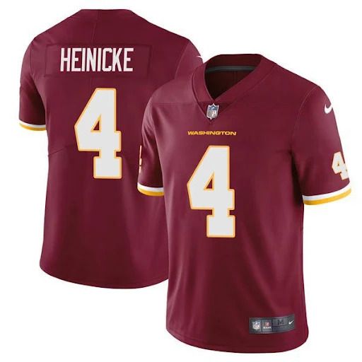Men Washington Redskins #4 Taylor Heinicke Nike Red Vapor Limited NFL Jersey->washington redskins->NFL Jersey